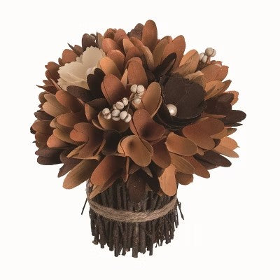 Transpac Foam Brown Harvest Curl and Berry Premade Arrangement -E9-1852