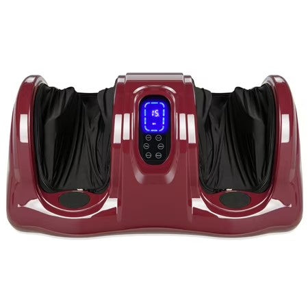 Best Choice Products Therapeutic Kneading & Rolling Shiatsu Foot Massager w/ High Intensity Rollers, Remote - Burgundy -K2-0364
