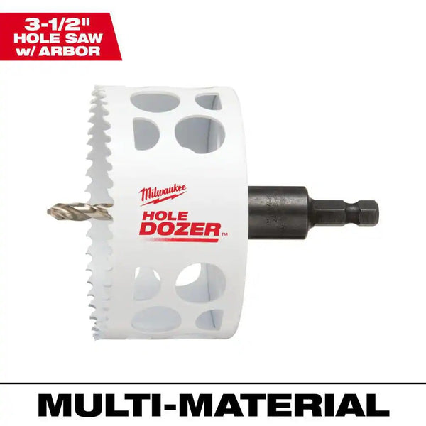 3-1/2 in. HOLE DOZER Bi-Metal Hole Saw with 3/8 in. Arbor and Pilot Bit M197