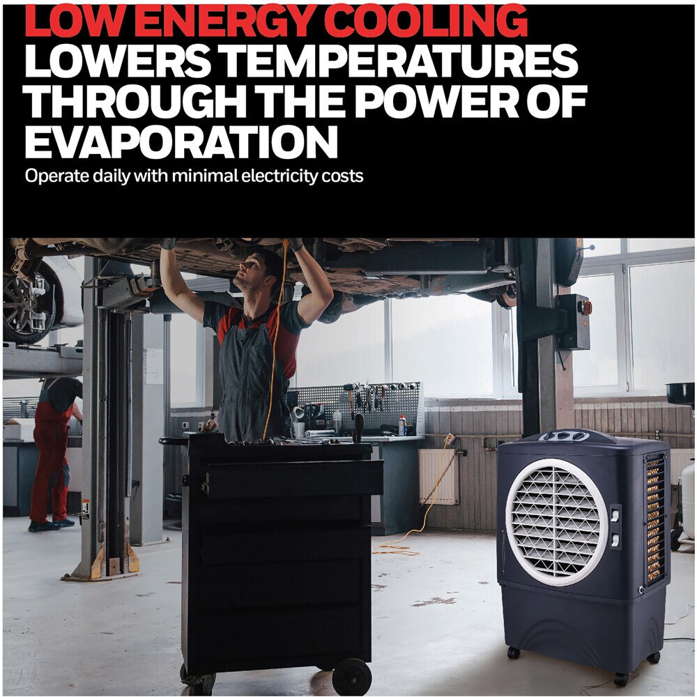 Untested - Honeywell 1062-CFM 3-Speed Indoor/Outdoor Portable Evaporative Cooler for 610-sq ft - H5 - 5