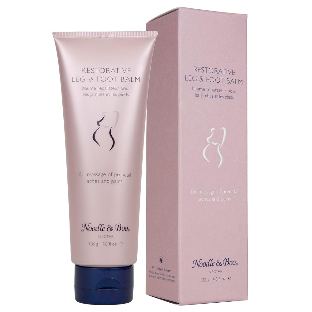 Noodle & Boo Restorative Leg & Foot Balm Moisturizer For Massage of Prenatal Aches and Pain, 4.8 fl. oz. - F7 - 1728