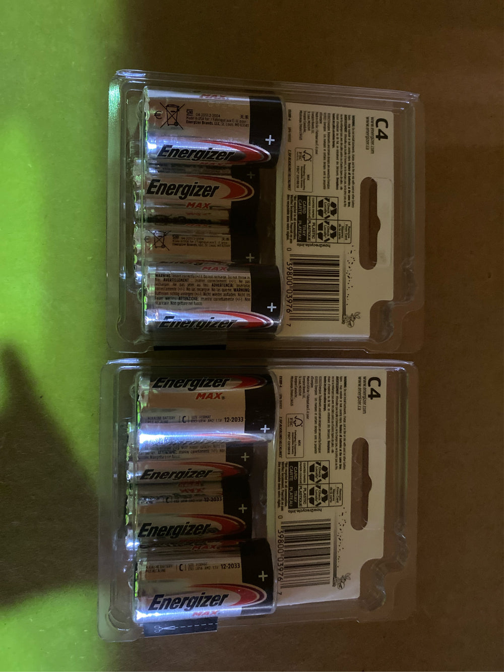 (Lot of 2) Energizer Max C Battery 4-Pack - L11 - 185