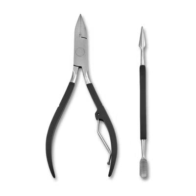 Japonesque Toenail Clipper & Cuticle Pusher Soft Touch Manicure Kit - G12 - 1126