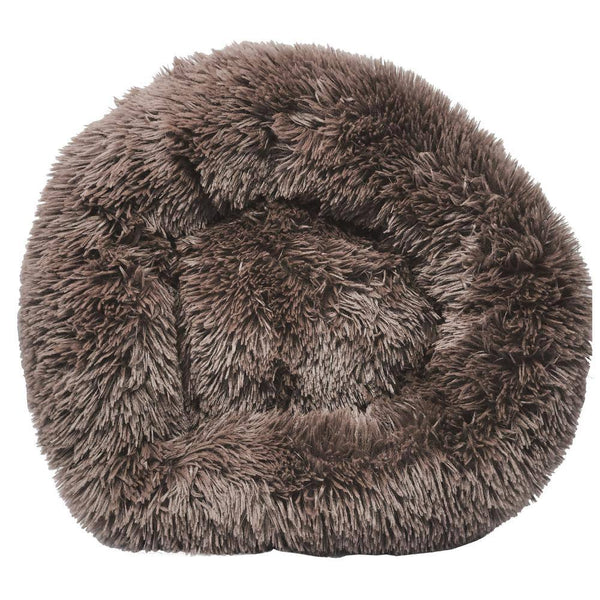 Medium Brown Nestler High-Grade Plush and Soft Rounded Dog Bed -G7-0186