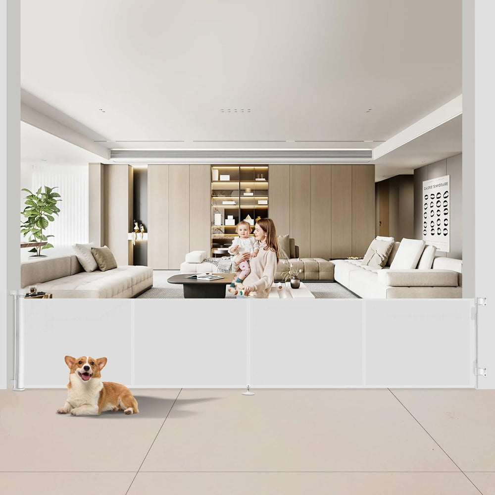 200" Retractable Baby Gate, 37" Tall, Outdoor/Indoor – B29 Appears New