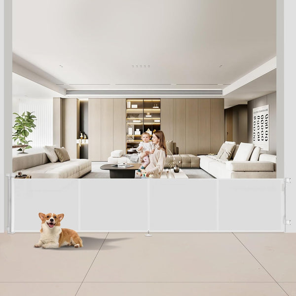 200" Retractable Baby Gate, 37" Tall, Outdoor/Indoor – B29 Appears New