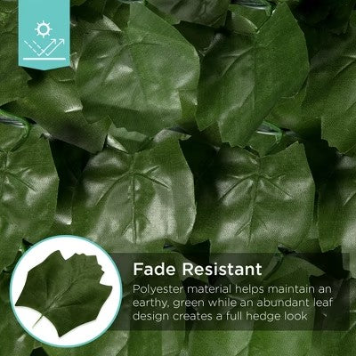 Best Choice Products 96x72in Artificial Faux Ivy Hedge Privacy Fence Screen for Outdoor Decor, Garden, Yard - Green -L4-0370