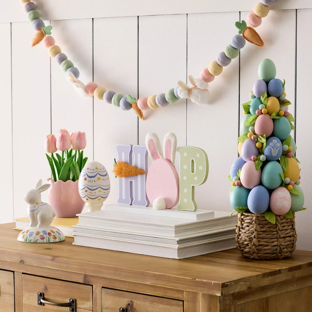 Celebrate Together  Easter Hop Sentiment Table Decor -J7-0502