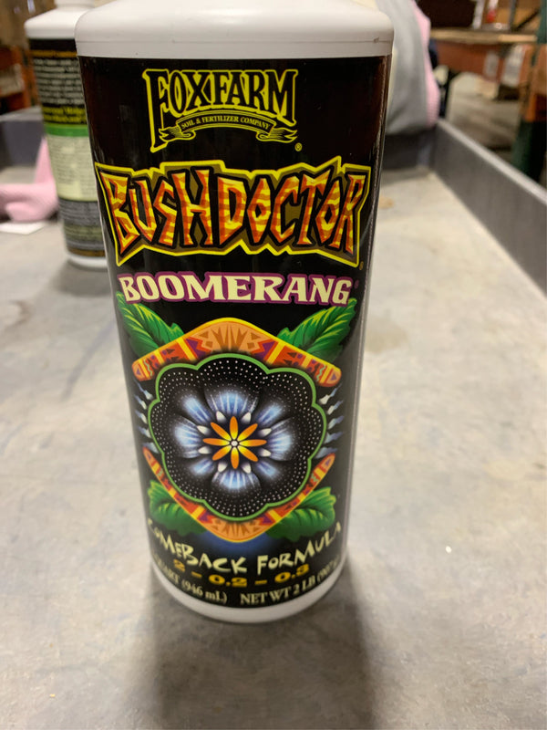FoxFarm BushDoctor Bommerang Organic Liquid Comeback Formula Plant Food 1 qt - C12-1301 -C1302 -C12 1303 -K7-1579
