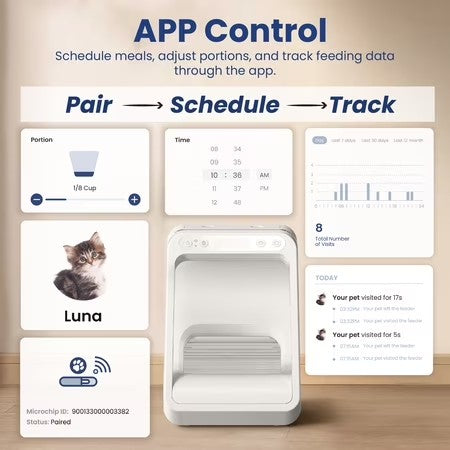 PawsPik Automatic Microchip RFID Dog & Cat Feeder, 16-cup -K 13-0629
