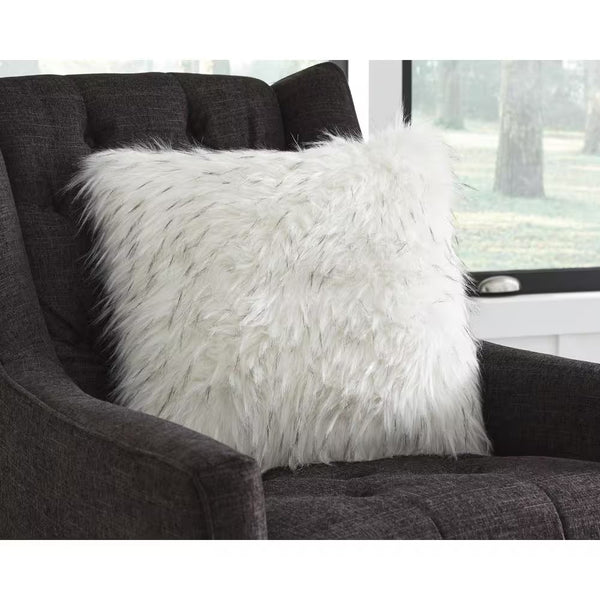 Calisa White Animal Print Polyester 20 in. L x 20 in. W Pillow - F12 - 1113