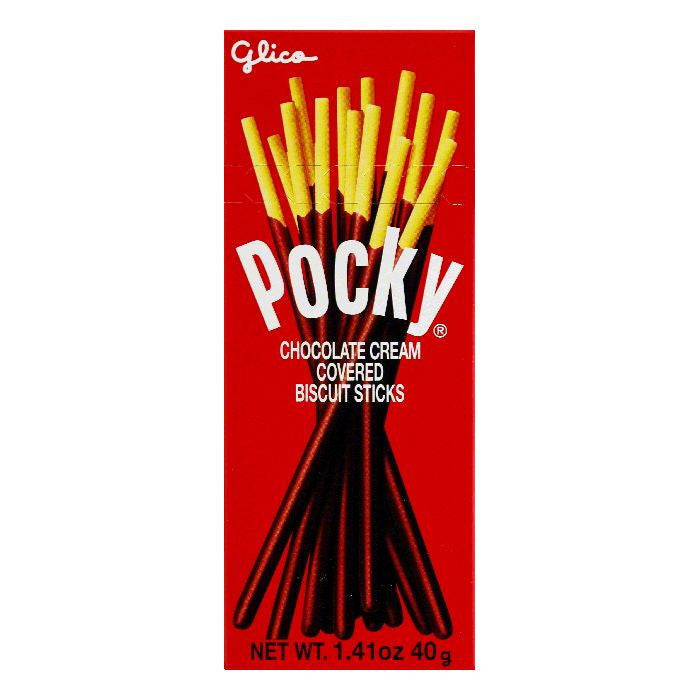 Glico Pocky Chocolate Cream Covered Biscuit Sticks - 1.41oz (Qty: 6) - C68