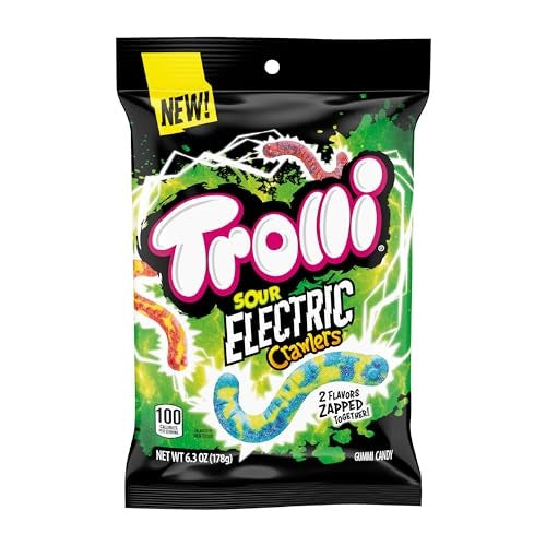 Trolli Electric Crawlers Candy, 6.3 Ounce Bag pack of 2 - 633