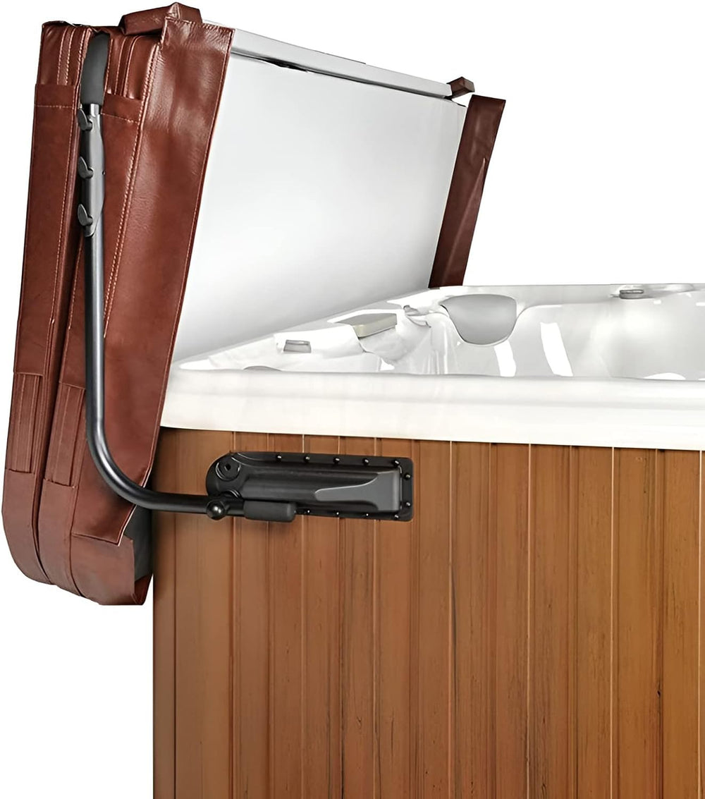 Spa Cover Lift w/ Brackets & Towel Rack – A50 Appears New