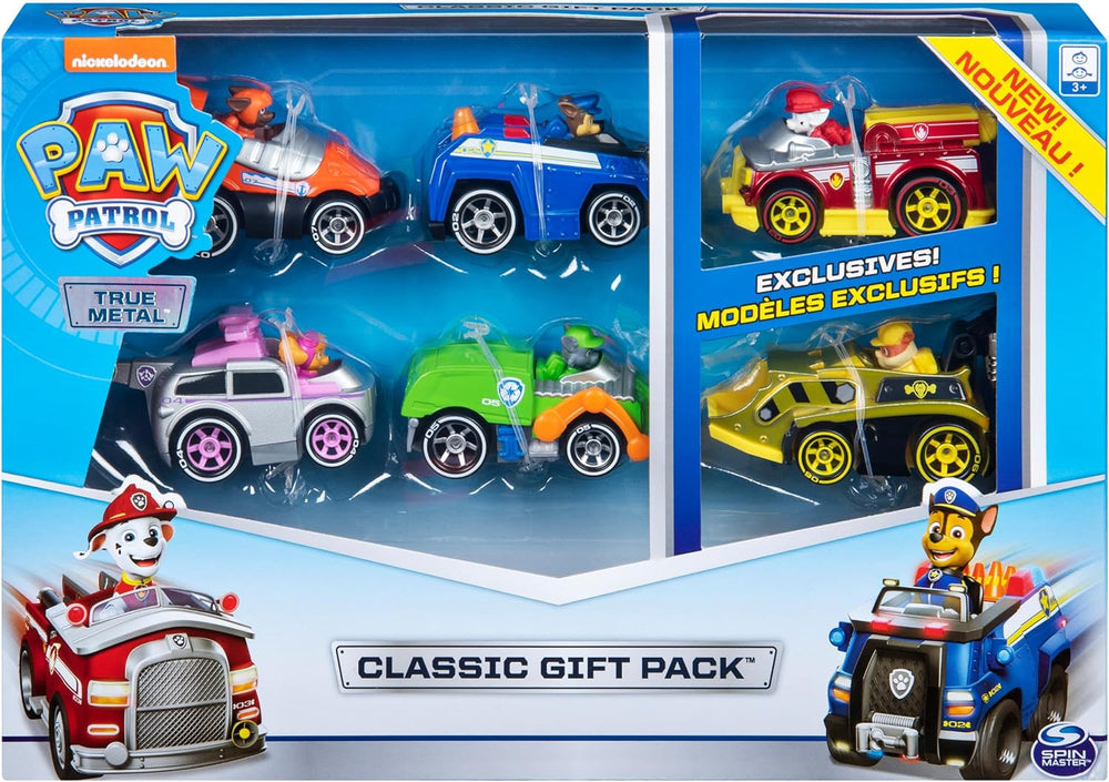 Paw Patrol, True Metal Classic Gift Pack of 6 Collectible Die-Cast Vehicles, 1:55 Scale 1336