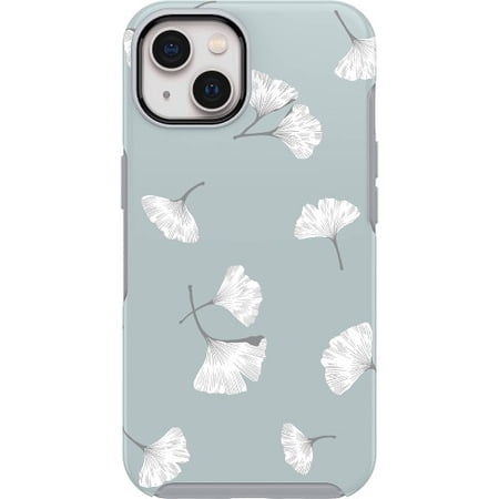 OtterBox iPhone 13 Pro Symmetry Series Case - Gingko Gray: Bump-Resistant Leaf Design - K1 - 1434