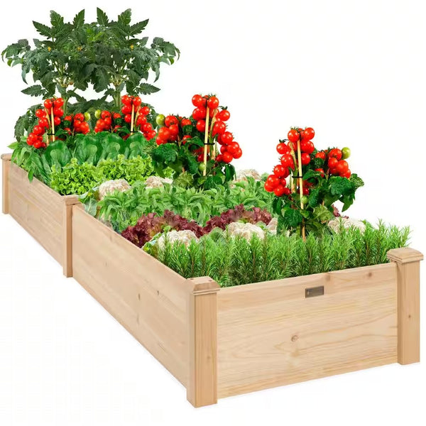 8 ft. x 2 ft. Wood Raised Garden Bed M139