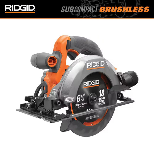 RIDGID 18V SubCompact Brushless Cordless 6-1/2 in. Circular Saw (Tool Only) - K267 - Tested and working
