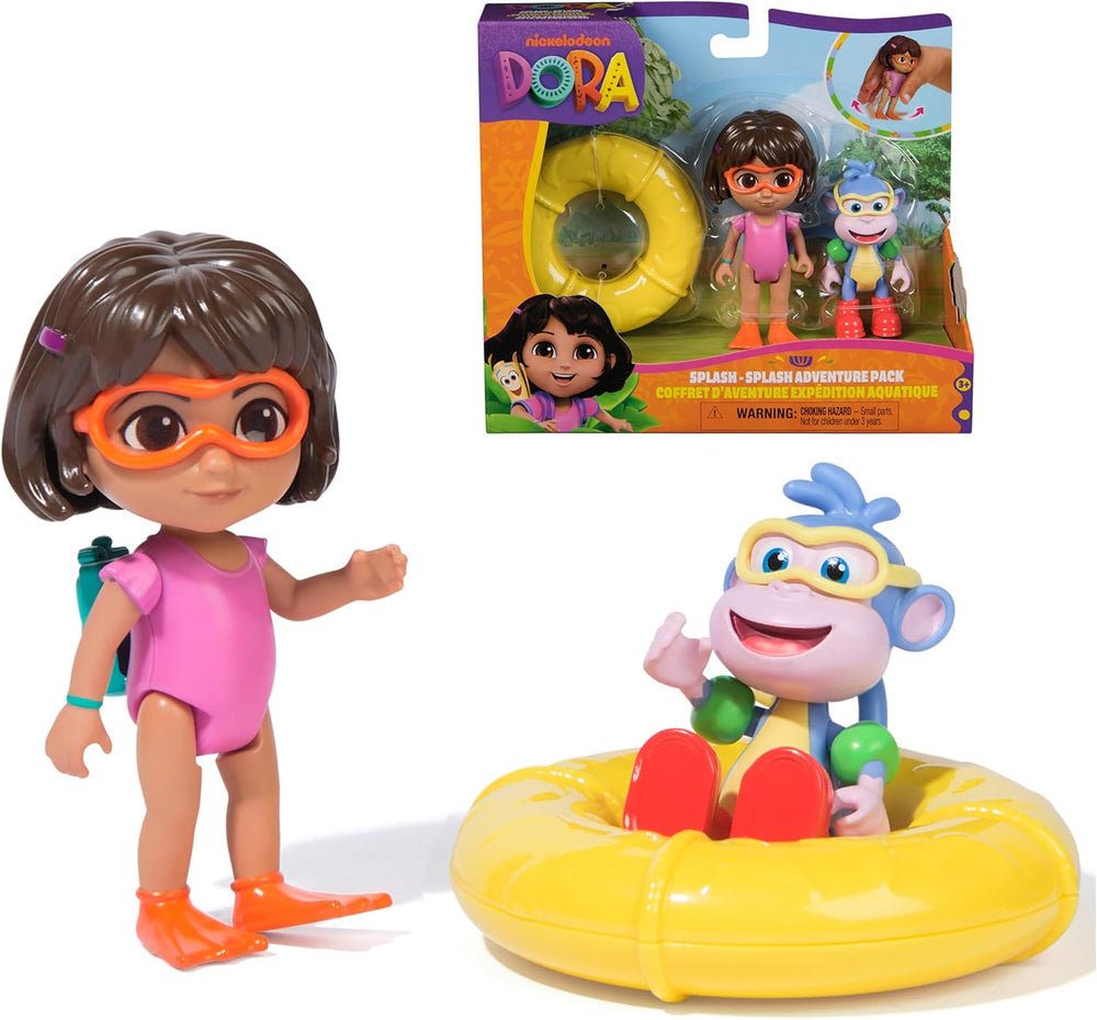 Dora, Splash-Splash Adventure Pack, with Dora & Boots Toy Figures & Accessories, Kids Toys for Girls & Boys Ages 3 and Up - 606