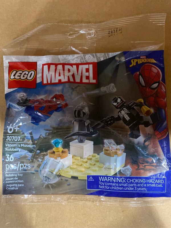 LEGO Marvel Venom's Museum Robbery - Super Hero Building Set for Kids - Includes Spider-Man and Venom Minifigures - 30707 - L11 - 684