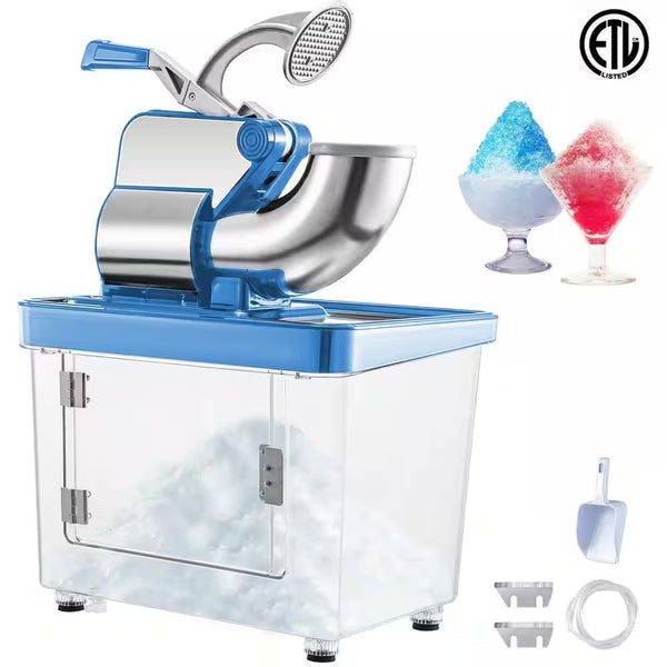 1150 oz. Commercial Ice Crusher 440 LBS/H 300W White Snow Cone Machine Stainless Steel Shaved Ice Machine, 110V - D8 - 711
