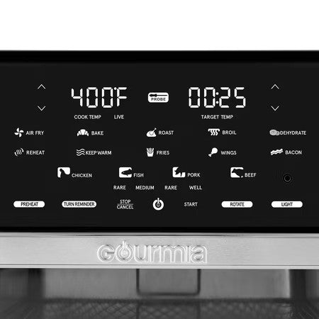 Gourmia All-in-One 14-Quart Air Fryer, Oven, Rotisserie, Dehydrator with Temperature Probe, - M11 - 569