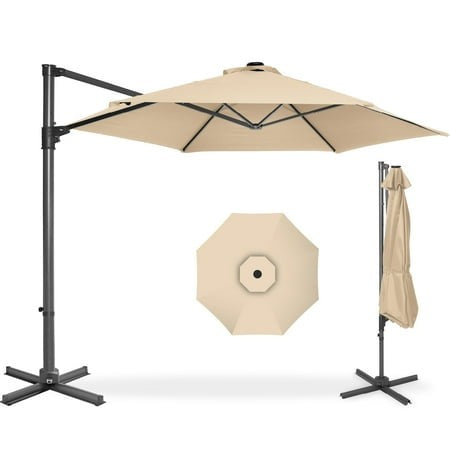 10ft 360 Rotating Cantilever Offset Hanging Patio Umbrella - Sand 790