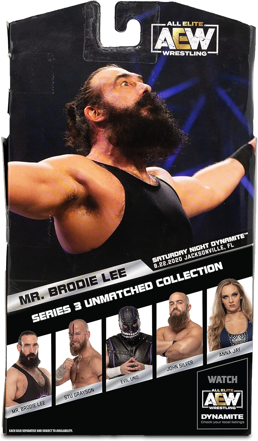 All Elite Wrestling - 6-Inch Brodie Lee Figure with Accessories - Unmatched Collection Series 3 1367