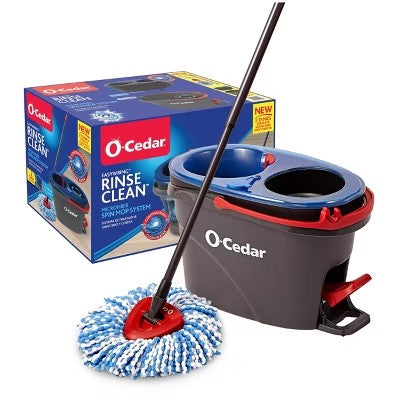 O-Cedar EasyWring RinseClean Mop & Bucket – B16 Appears New