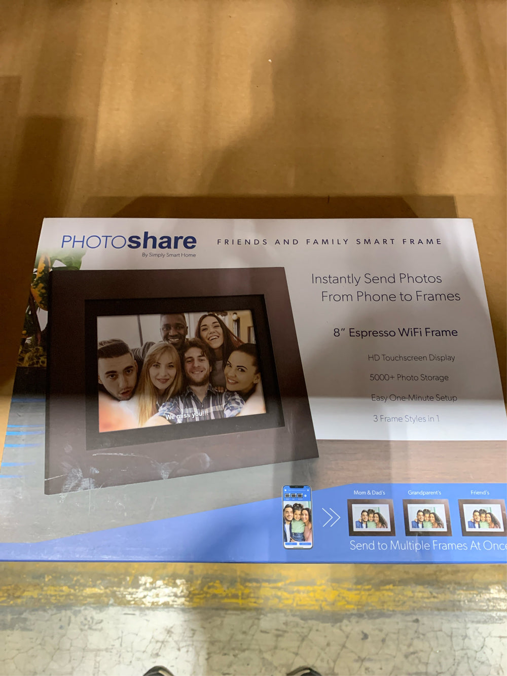 Simply Smart Home PhotoShare Friends and Family 8" Smart Digital Photo Frame -F12-0929 -B7-1171 -B7-1172 -B7-1173 -J8-1627