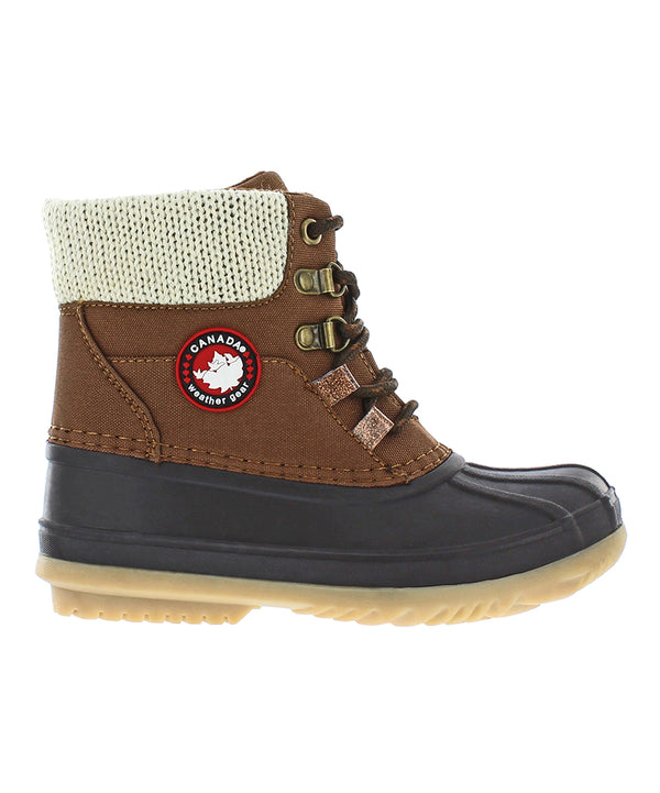 Canada Weather Gear Girls' Cold Weather Boots Chestnut - Chestnut Berrg Duck Boots - Girls Size 6M - B5 - 1390