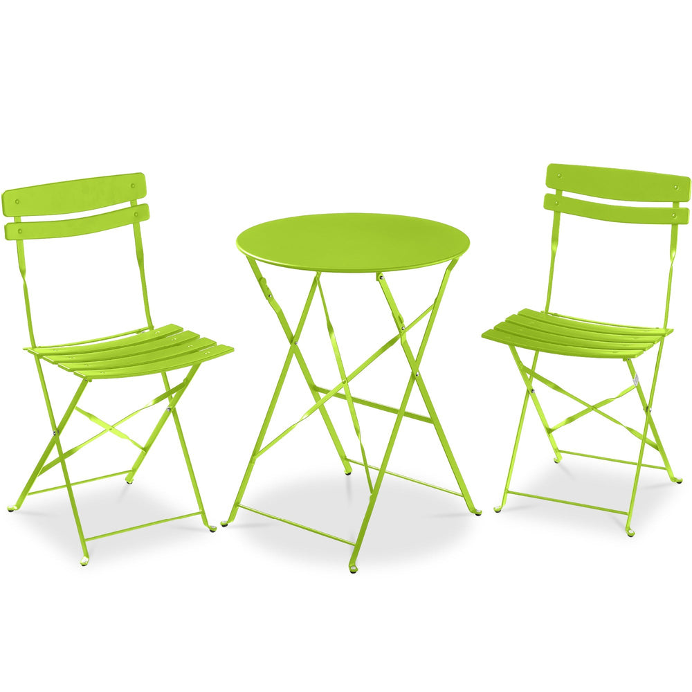 3 Piece Folding Metal Bistro Set 222