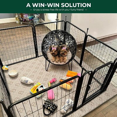 FXW Rollick Dog Playpen for Indoor, Yard, RV Camping, 24 inch 16 Panels for Puppy and Small Dogs Patented - C4 - 401