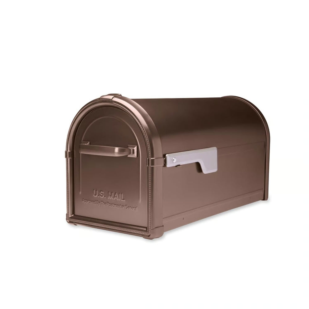 Architectural Mailboxes Hillsborough Classic Galvanized Steel Post Mount Copper Mailbox 266