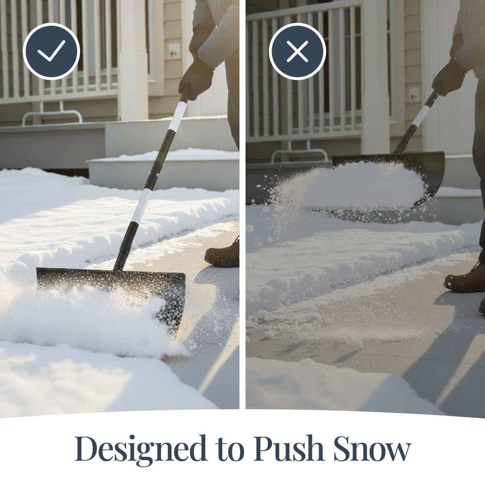 Best Choice Products 24 Snow Pusher Heavy Duty Hand Plow - Black - L13 - 294 -C8-0351 -C8-0354
