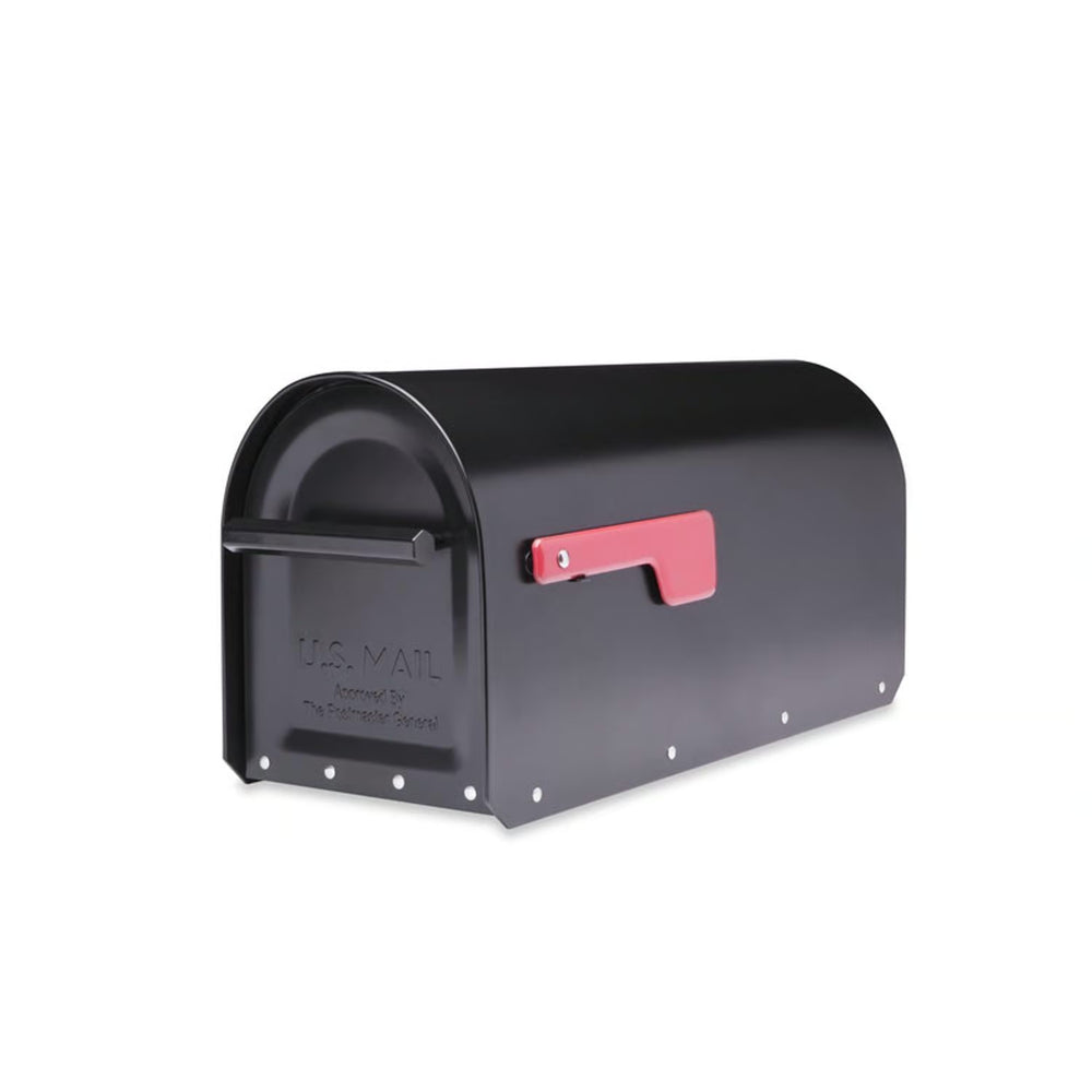 Architectural Mailboxes Sequoia Modern Galvanized Steel Post Mount Black Mailbox 259