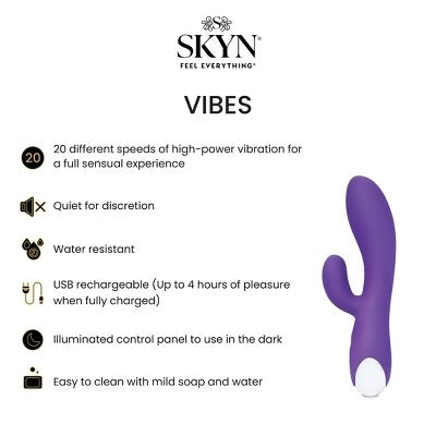 SKYN Vibes Rechargeable Rabbit Vibrator -F13-0217
