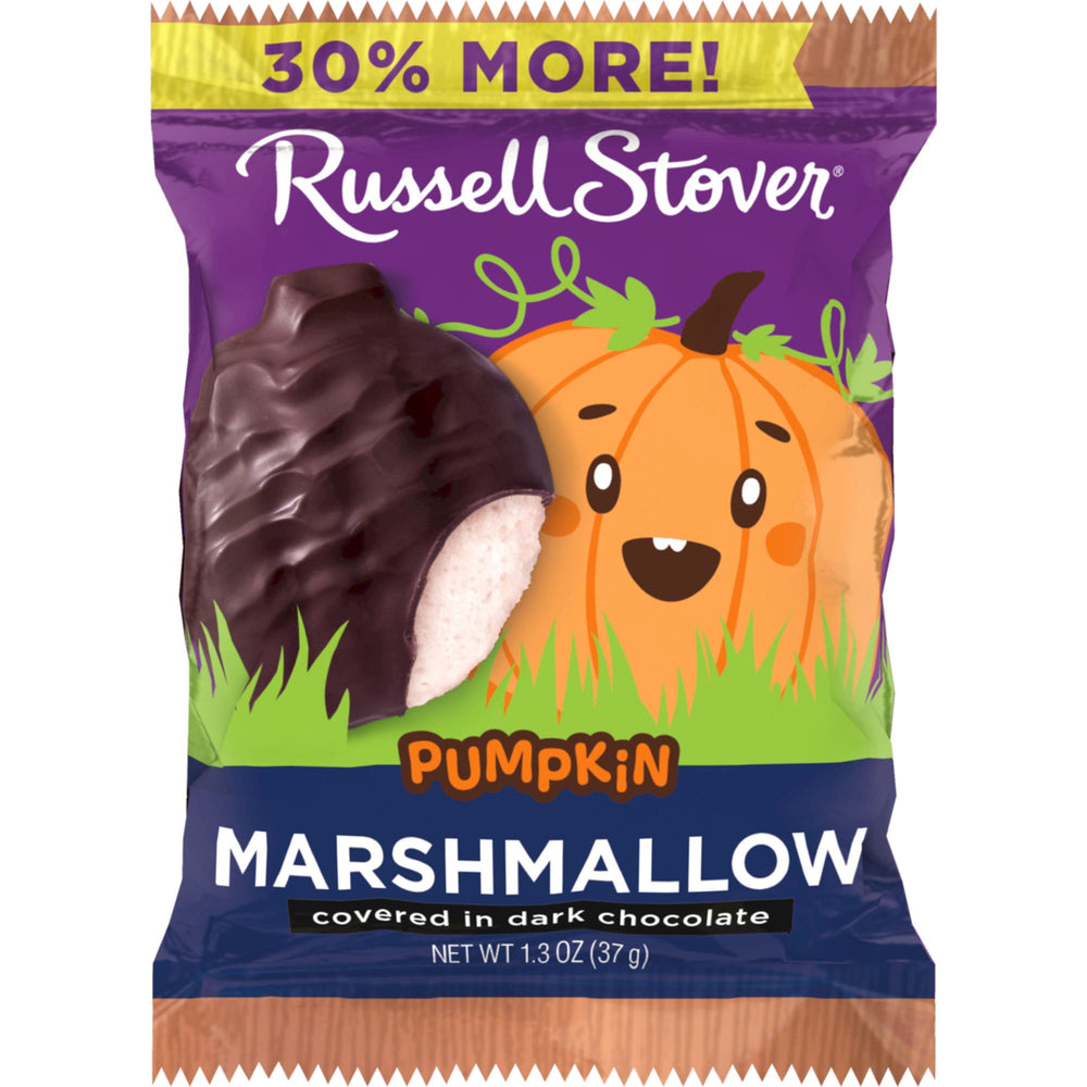 Russell Stover Dark Chocolate Marshmallow Pumpkin - Single, 1.3 Oz (Qty: 12) - C78