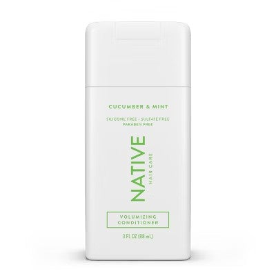 (Lot of 3) Native Travel Size Vegan Cucumber & Mint Natural Volume Conditioner, Clean, Sulfate, Paraben and Silicone Free - 3 fl oz - L9 - 132