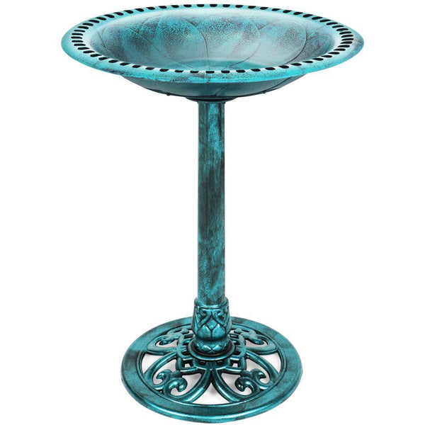 Best Choice Products Pedestal Green Birdbath 1764 -A4-0474
