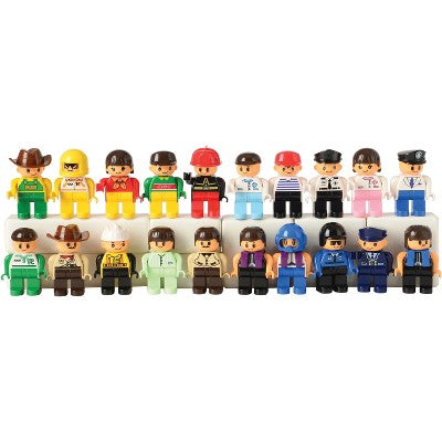 Cre8tive Minds People for Preschool Sized Building Blocks, Set of 20 -J7-0494
