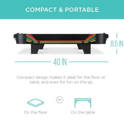 Best Choice Products 40in Air Hockey Arcade Table w/ 100V Motor, Electric Fan, 2 Strikers, 2 Pucks - Arcade - E9 - 1050