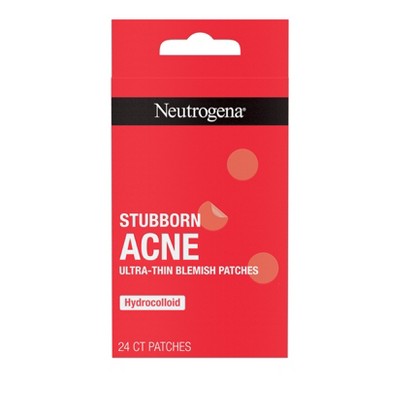 (Lot of 2) Neutrogena Stubborn Acne Patches - Ultra-Thin Hydrocolloid Spot Stickers - 24ct - K3 - 1443