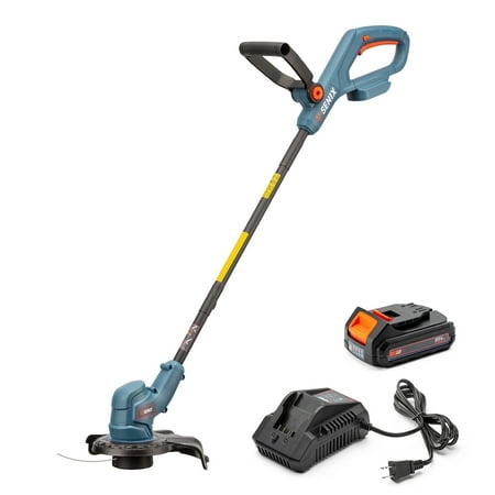 SENIX 20V 10" Cordless Weed Eater, Grass Trimmer, Rotating Split Shaft, Angle-adjust Assistable Grip, Auto Line Feed w/ 2.0Ah Battery & Charger, GTX2-L - 1655