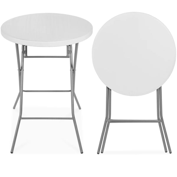 Bar Height Folding Table Indoor Outdoor Accessory w/ Thick Table Top - 32in - A39 Appears New