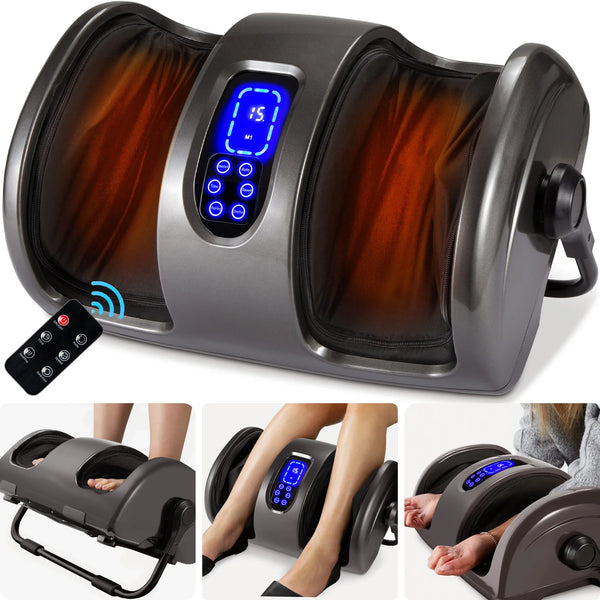 Reflexology Shiatsu Foot Massager w/ High-Intensity Rollers, Remote Control - D6