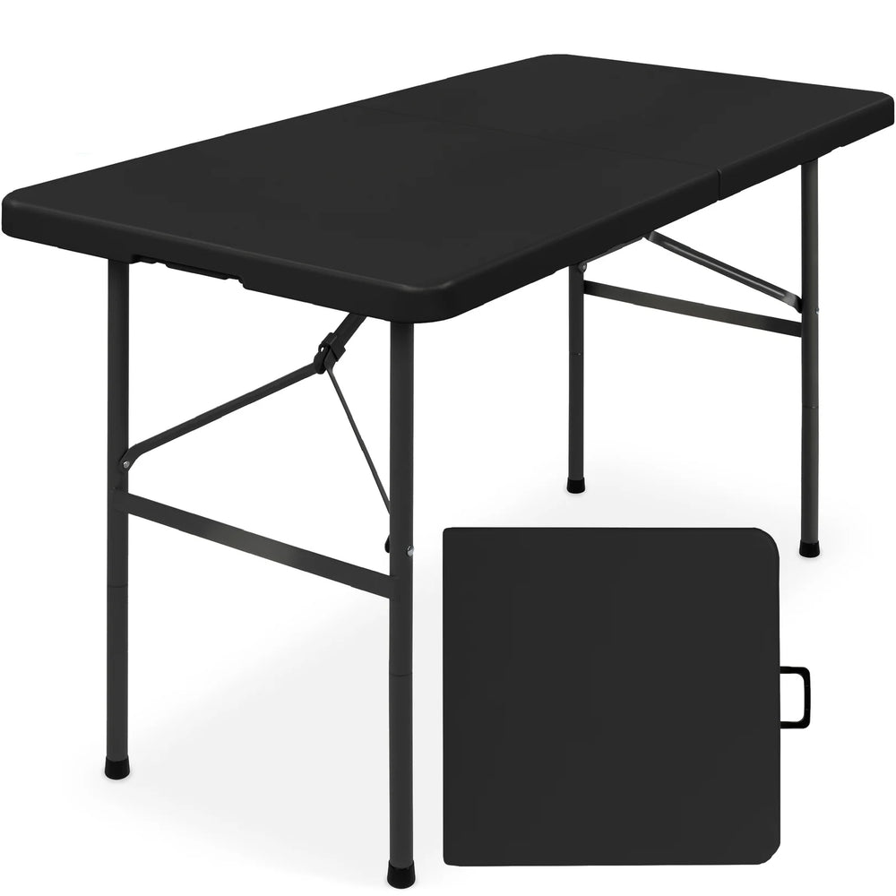 Portable Folding Plastic Dining Table w/ Handle, Lock - 4ft - D7