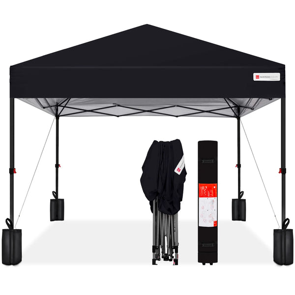 One-Person Setup Instant Pop Up Canopy w/ Case, 4 Weight Bags - 12x12ft - A33 Appears New