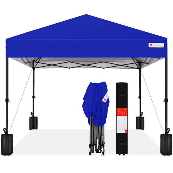 One-Person Setup Instant Pop Up Canopy w/ Case, 4 Weight Bags - 12x12ft - H33