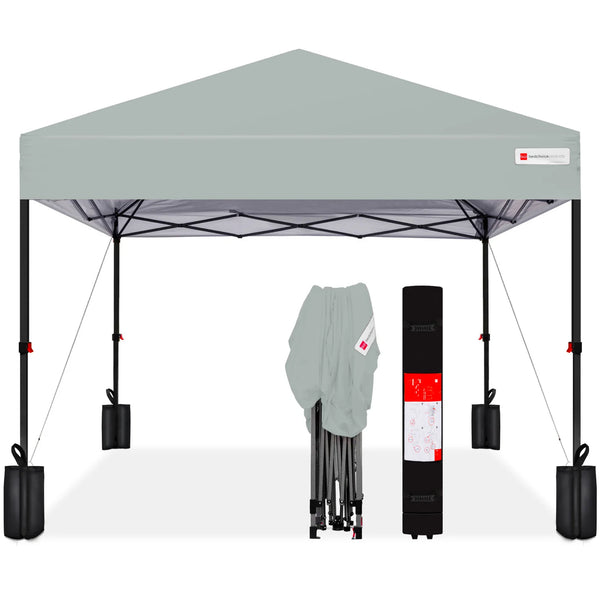 One-Person Setup Instant Pop Up Canopy w/ Case, 4 Weight Bags - 10x10ft - A14 Appears New